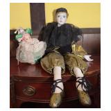 Porcelain Doll Pair: Harlequin and Jester