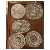 Pressed Glass Serving Set, 8 Pieces