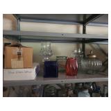 Shelf Lot of Assorted Glassware