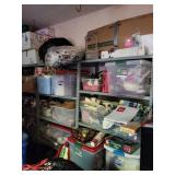 Three Sections of Holiday Decor Storage Items