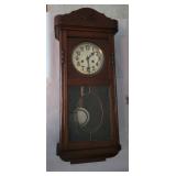 Wooden Wall Pendulum Clock with Key