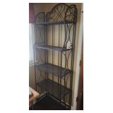 Four-Tier Black Wrought Iron Bakers Rack