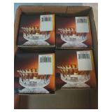 4 Crystal Clear Trellis Votives