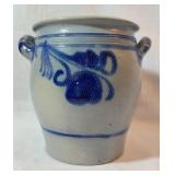 Stoneware Crock with Blue Floral Decor 5L