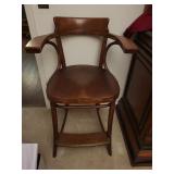 Bentwood Oak Drafting Chair