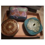 Three Decorative Trinket Boxes