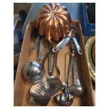 Stainless Steel Kitchen Utensils and Copper J