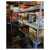 Two Shelving Units With Miscellaneous Househ