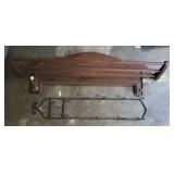 Wooden Wall Rack and Metal Wine Holder