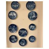 12 Blue Porcelain Collector Plates