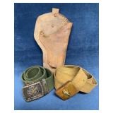 Two Vintage Belts and Wyandotte Toy Holster
