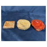 3 Stone Ashtrays Assorted Shapes