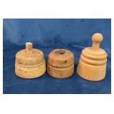 Three Wooden Butter Molds