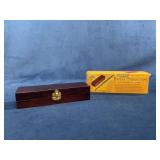Orbit Solid Brass Telescope in Wood Case