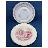 Two Decorative Porcelain Plates: Bavaria & "E