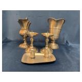 Pewter Tableware Set, 7 Pieces