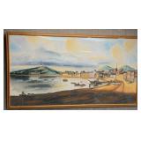 Mid-Century Watercolor: Macao Praya Macau Praia