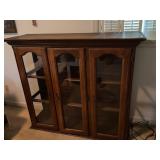 Wood Display Cabinet With Glass Doors, 52"