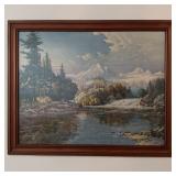 Framed Frederick D. Ogdan Landscape Print 32"
