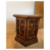 Hexagonal Wood Cabinet, 21" x 20"