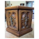 Hexagonal Wood Cabinet, 27" x 20"