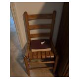 Wooden Slat Chair, 34" Tall, 15"x13" Seat