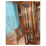 Curio Cabinet w/ Wood Frame, 16x11x72"