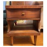 Wood Nightstand with Drawer, 23x18x15"