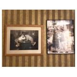 Two Framed Child-Themed Prints, 17x21"
