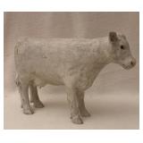 White Cow Figurine 7.5" Resin