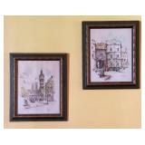 12x15" Framed London Landmark Prints