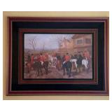 Equestrian Hunt Scene Framed Print, 27x35"