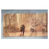 30x59" Wrapped Canvas City Scene Art