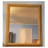 Ornate Gilt Wood Wall Mirror, 35x43"