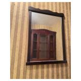Rectangular Wall Mirror 28x38" Wooden Frame