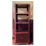 Vintage Chinese Red-Lacquered Etagere 64"