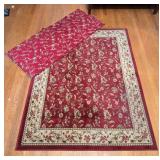 Floral Area Rugs, 53x70" and 25x57"
