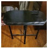 Black Wood Side Table, 30" x 18.5" x 30"