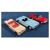 3 Diecast Convertible Toy Cars