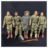 5 GI Joe Action Figures with Gear
