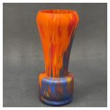 1930s Franz Tomschick Vintage Splatter Glass Vase