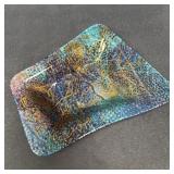Higgins Asymmetrical Signed Glass Trinket Dish