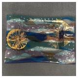 Vintage Higgins Fused Glass Tray Sand Dollar