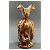 Fenton Autumn Orange Vasa Murrhina Vase, 1960s