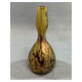 Art Glass Bud Vase with Iridescent Finish