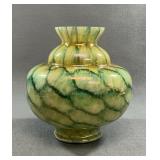 Antique Kralik Veined Iridescent Glass Vase