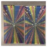 Unsigned Fused Glass Panels with Center Holes