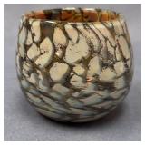 Vintage Art Glass Bowl or Votive Holder, 4" Tall