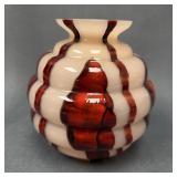Vintage Kralik "Bambus" Art Glass Vase 7.5"