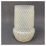 Northwood Chrysanthemum Swirl Opalescent Glass Jar